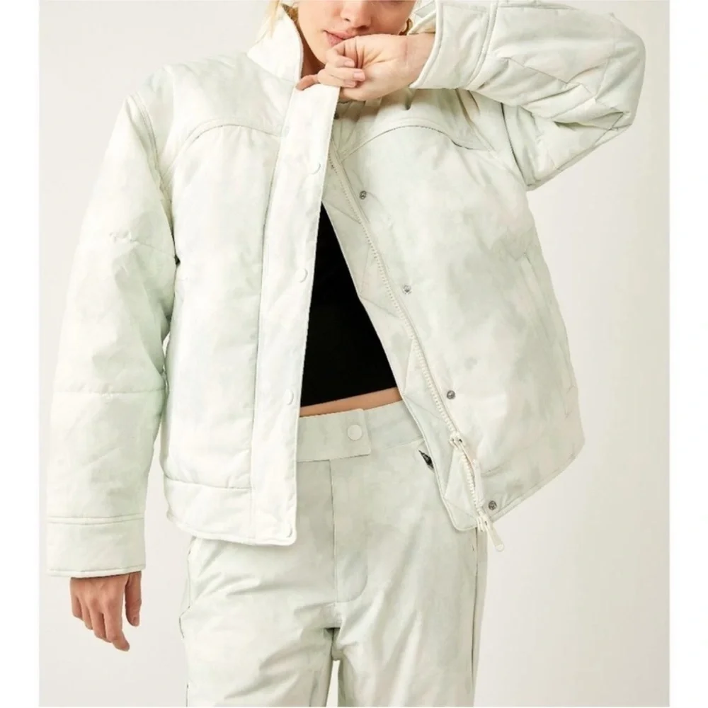 Free People Movement Snow Coat Bunny Slope in Mountain Mist Sage Green